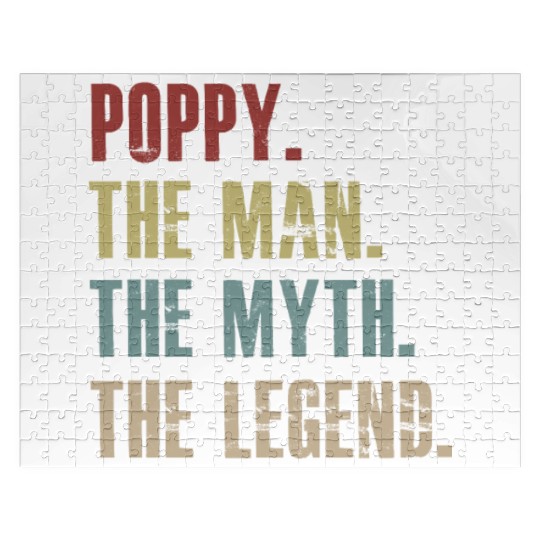 Poppy The Man The Myth The Legend Jigsaw Puzzles for men