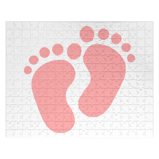 Baby Feet Pastel Pink Pregnancy Maternity Jigsaw Puzzles