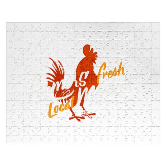 Rooster Farmers Market Jigsaw Puzzles
