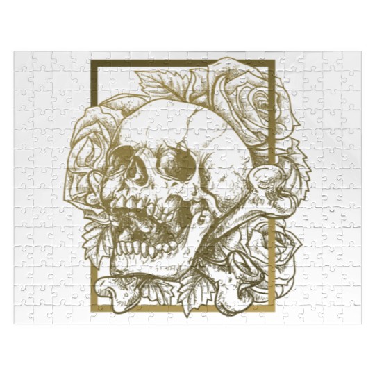 skull and roses Jigsaw Puzzles