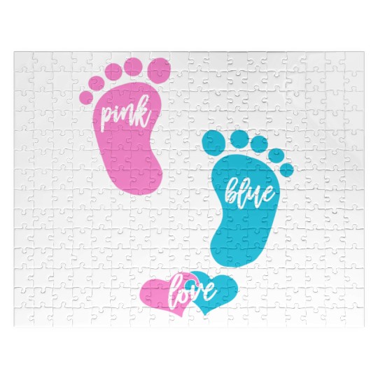 pink or blue we love you Jigsaw Puzzles