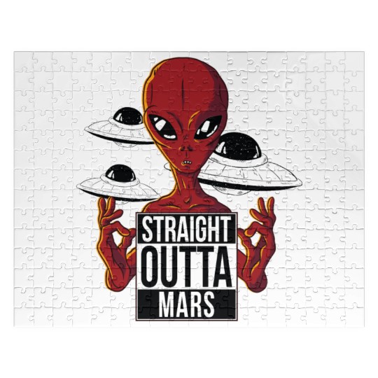 Alien straight outta Mars Jigsaw Puzzles