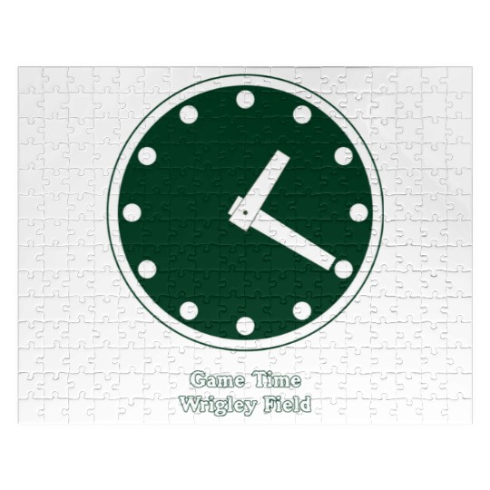 WRIGLEY FIELD SCOREBARD CLOCK IS CHICAGO CUBS GAME Jigsaw Puzzles