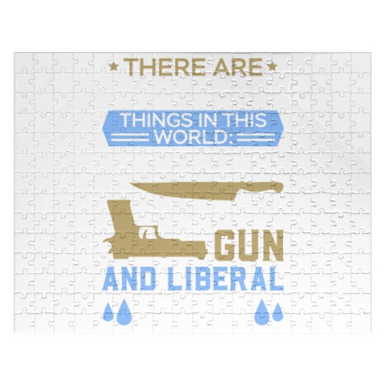 Funny Anti Liberal Jigsaw Puzzles,gift,gift idea, gun contr