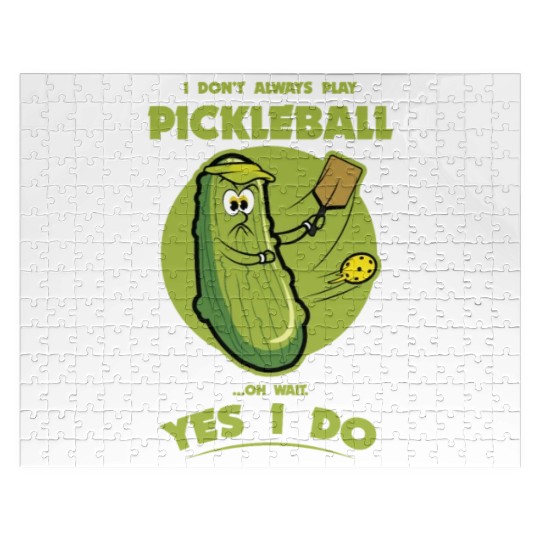 Pickle Pickleball Play - Funny Player Pickle Ball Jigsaw Puzzles