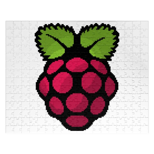 Raspberry Pi Pixel Logo Jigsaw Puzzles