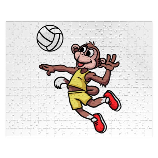 Volleyball Monkey Sport Handball Active Sport Jigsaw Puzzles