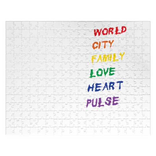 1 World CITY FAMILY LOVE HEART PULSE Jigsaw Puzzles