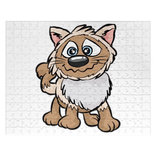 WEIRD CAT Crazy Mad funny Cartoon Comic Gift Jigsaw Puzzles