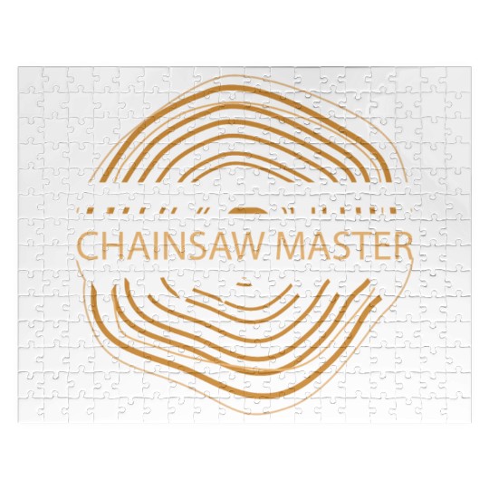 Lumberjack Chainsaw Master Wood Grain Gift Idea Jigsaw Puzzles