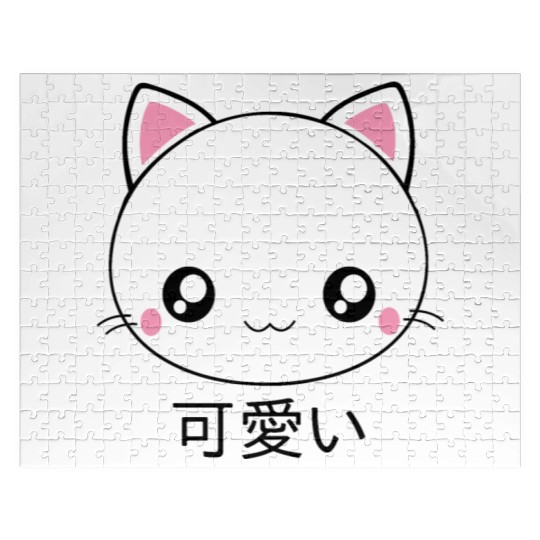 Cute Kawaii Cat Face Japanese Anime Jigsaw Puzzles