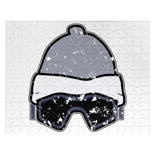Skier - snowboarder - hat with goggles Jigsaw Puzzles