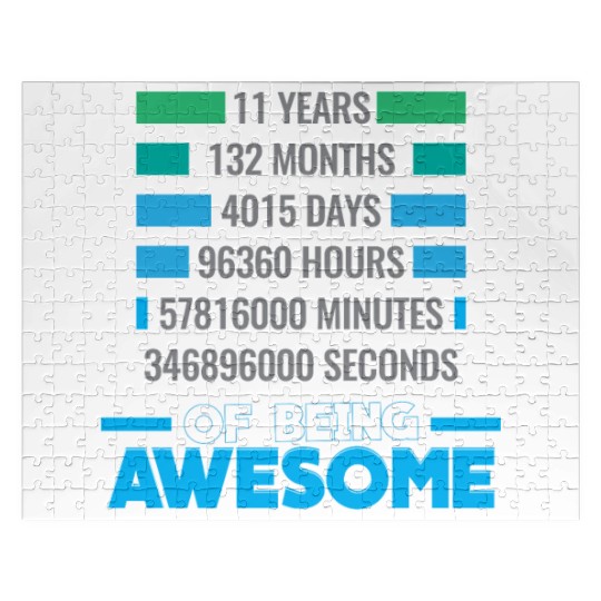 11th Birthday Anniversary Awesome - 11 Years Gift Jigsaw Puzzles