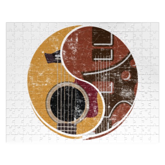 Guitar Ying Yang Music Guitar Player Gift Jigsaw Puzzles