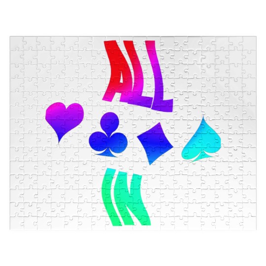 Poker ALL IN Karten Pik Texas Holdem Jigsaw Puzzles