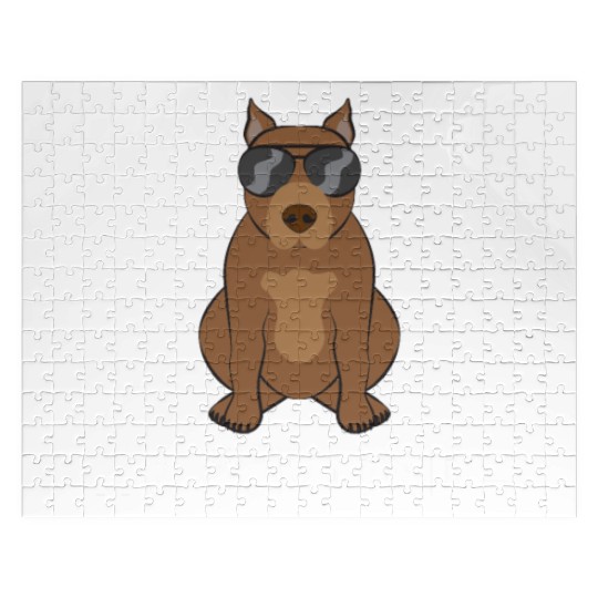 Mr. Worldwide Funny Pitbull Dog Lover Gift Jigsaw Puzzles