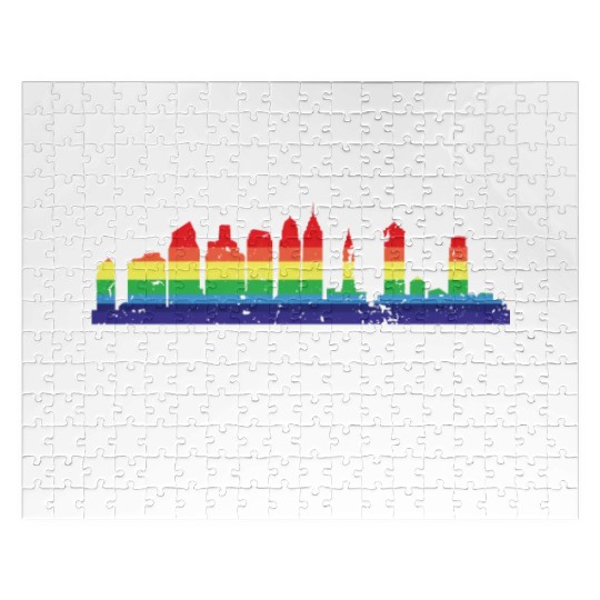LGBT Flag Rainbow Jigsaw Puzzles LGBT San Diego City Pride