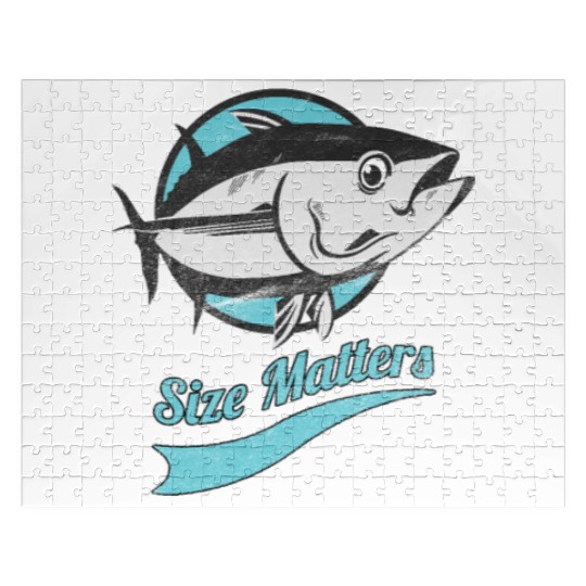 Fish Size Matters Fisherman Fish Ocean Sea Jigsaw Puzzles