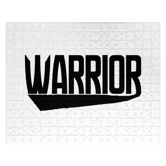 warrior fight box mma sticker patch gladiator kick Jigsaw Puzzles