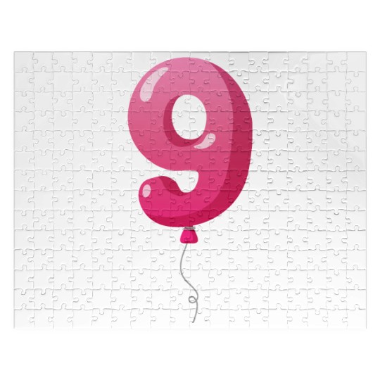 Number 9 Balloon, 9th birthday, 9 year old Jigsaw Puzzles