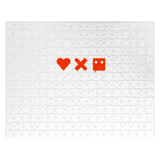 love dead robot Jigsaw Puzzles