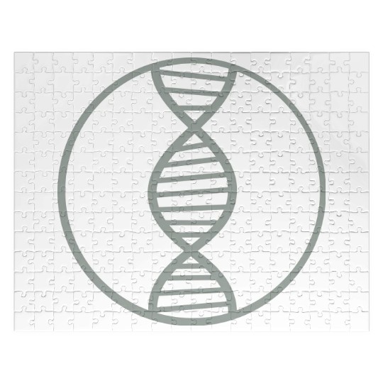 researcher dna circle logo science gene spiral lab Jigsaw Puzzles