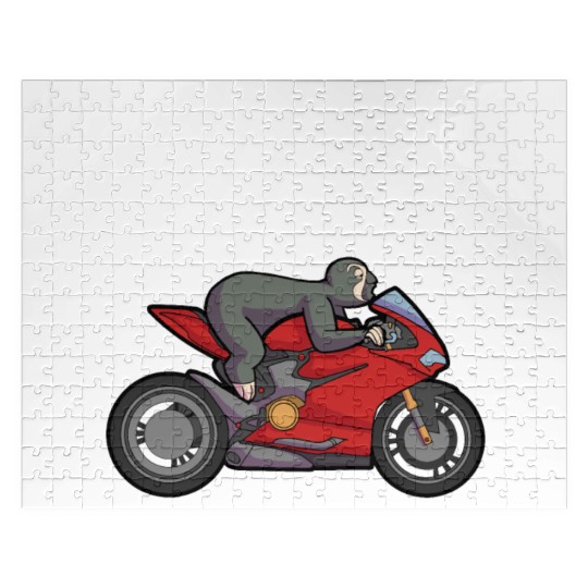 Sloth Racing Team Biker Motorcycle Gift Jigsaw Puzzles