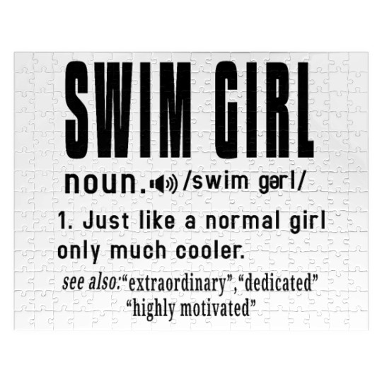 swim girl definition for cool girls Jigsaw Puzzles