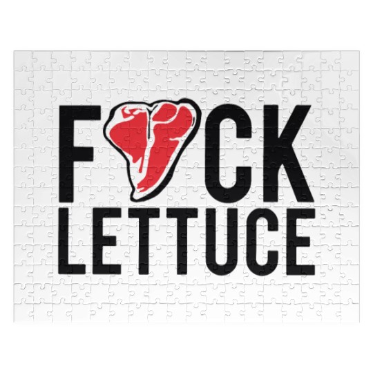 Fuck Lettuce Jigsaw Puzzles Meat Lover Steak Jigsaw Puzzles Gift Te