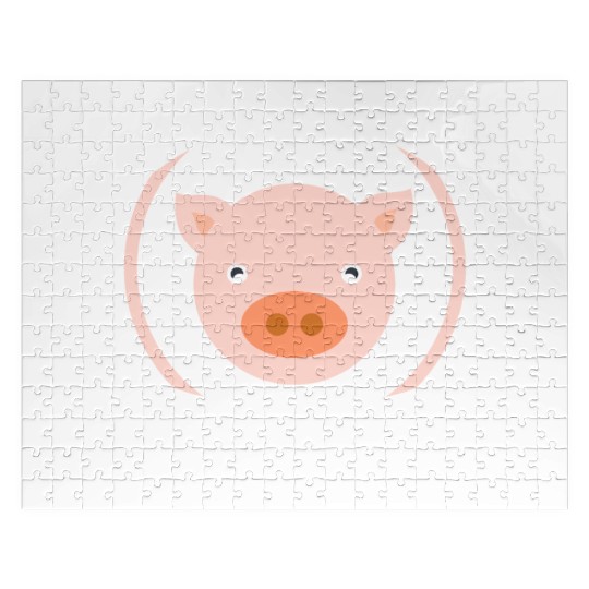 Piggy Dad Jigsaw Puzzles Cute Fathers Day Gift Farm Animal