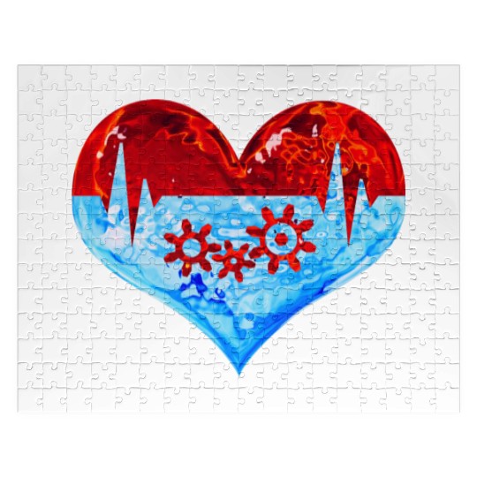 Love Winter Heart Let it Snow Ski Snowboard Climb Jigsaw Puzzles