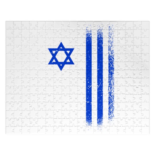 Israel Flags Design / Jerusalem Haifa Tel-Aviv Jigsaw Puzzles