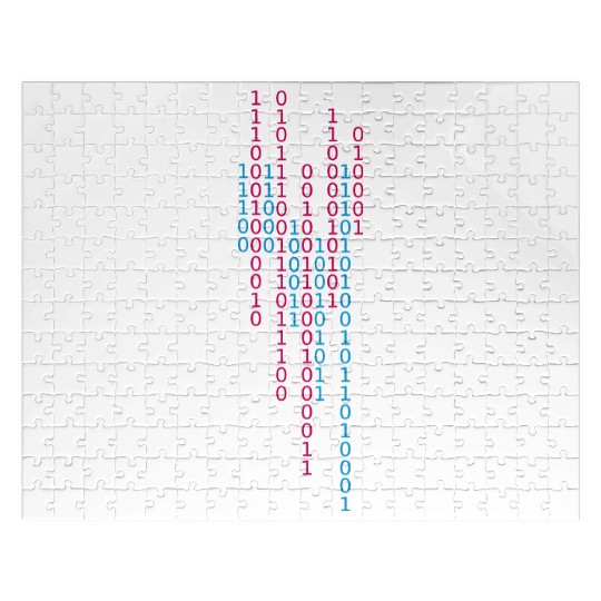 colorful science fiction lines rows 10010101 numbe Jigsaw Puzzles