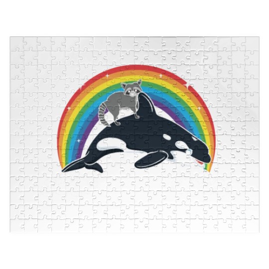 Raccoon Trash Panda Funny Orca Killer Whale Gift Jigsaw Puzzles