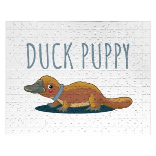Duck Puppy Duck puppy sweet gift platypus cute Jigsaw Puzzles