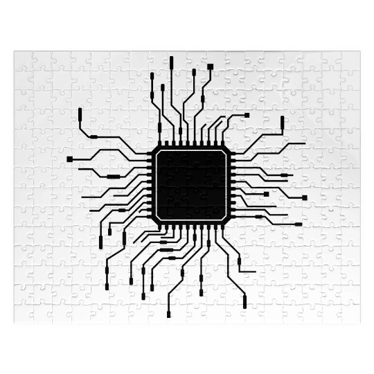 processor geek design cool cpu wires wire cabling Jigsaw Puzzles