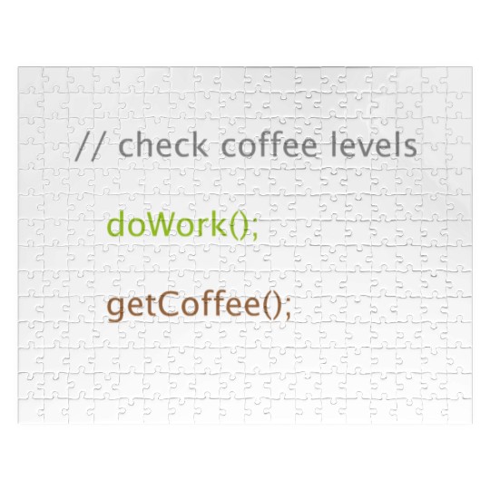 Computer Science Nerd Geek Programmer Coffee Work Jigsaw Puzzles