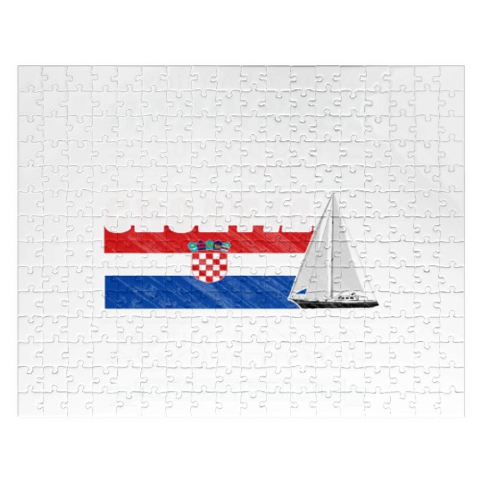 Croatia sailing, sailing ship Mediterranean gift Jigsaw Puzzles