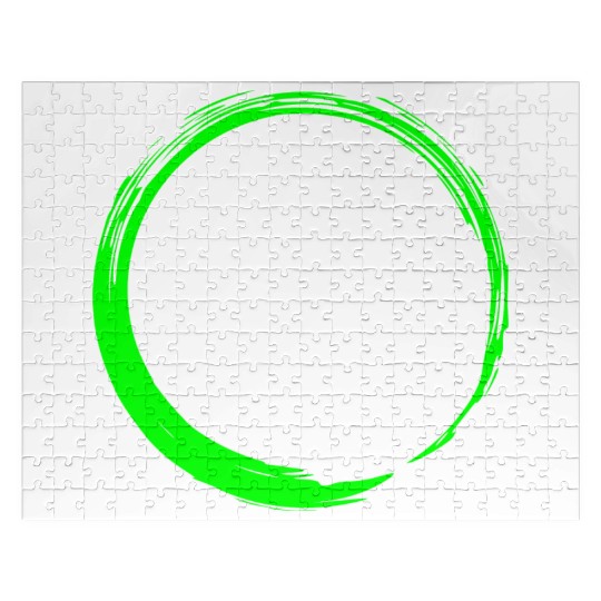Circle Design Green Jigsaw Puzzles