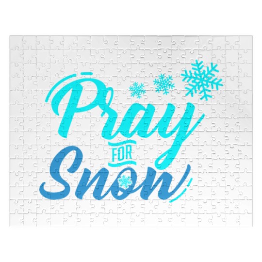 Pray for Snow Snow White Christmas Praying Jigsaw Puzzles