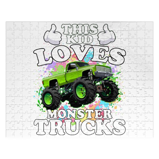 This Kid Loves Monster Trucks Jigsaw Puzzles