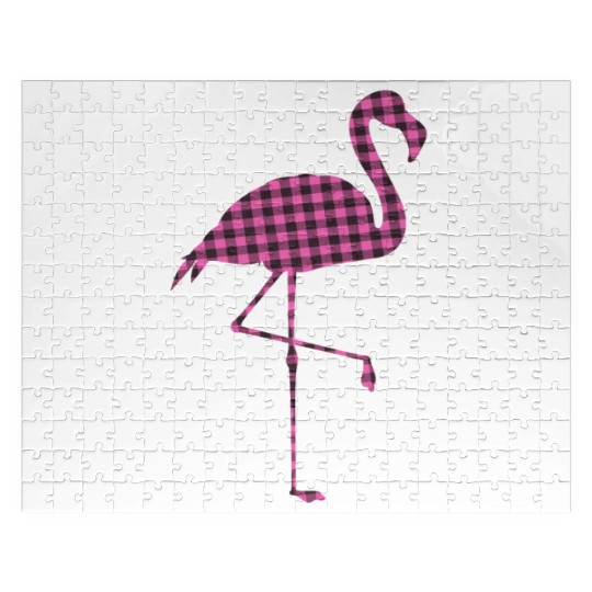 Fa La La Mingo Flamingo Christmas Jigsaw Puzzles Pink
