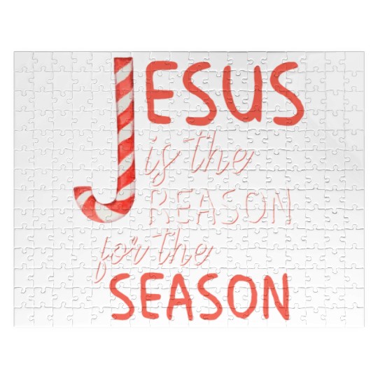 Jesus Is The Reason For The Season Candy Cane Chr Jigsaw Puzzles