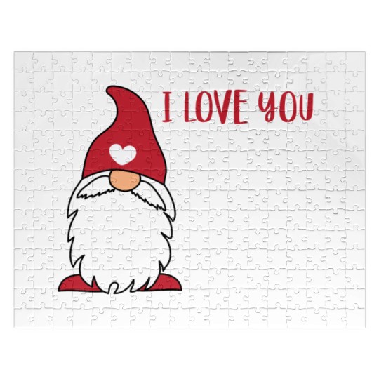 I Love You Gnome Matter What Funny Romantic Saying Jigsaw Puzzles