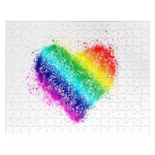 Rainbow Heart Vintage <3 Jigsaw Puzzles