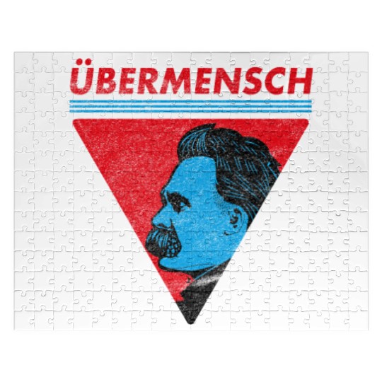 Vintage Übermensch Nietzsche Philosophy Nihilism Jigsaw Puzzles
