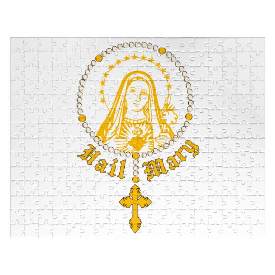 Hail Mary Rosary Prayer Catholic Religion Church Jigsaw Puzzles