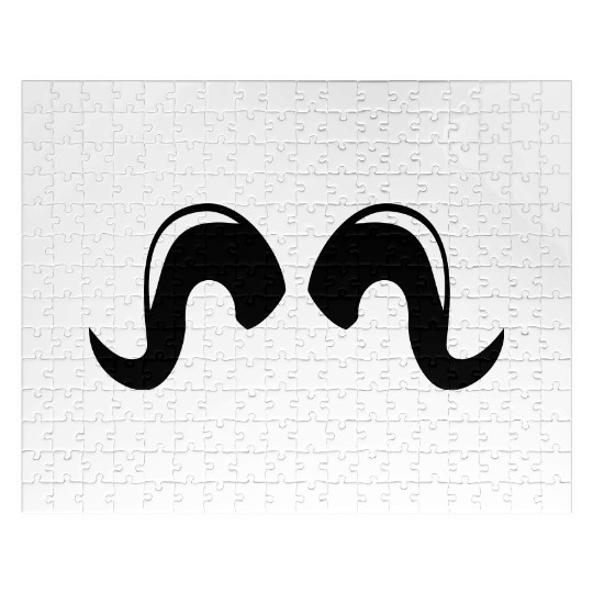 antler horns rack ram tup goat capricorn ibex gift Jigsaw Puzzles