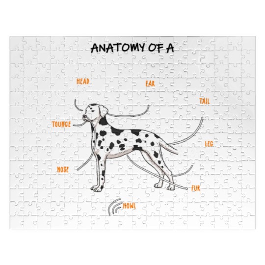Anatomy Of A Dalmatian Funny Dog Owner Gift Jigsaw Puzzles