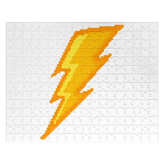Lightning bolt Pixel Jigsaw Puzzles